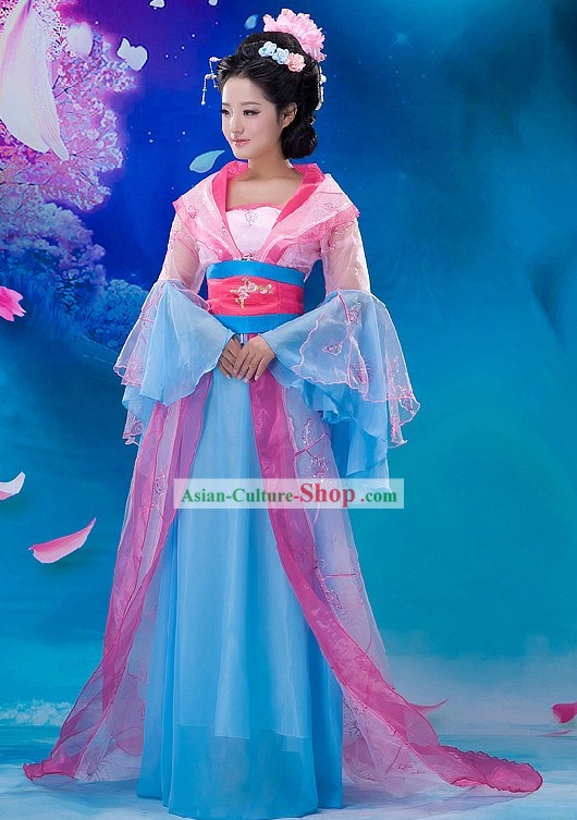Ancient Chinese Fairy Costume and Hair Accessories for Women