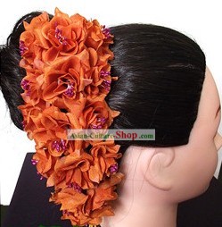 Traditional Thailand Brown Flower Hair Accessories