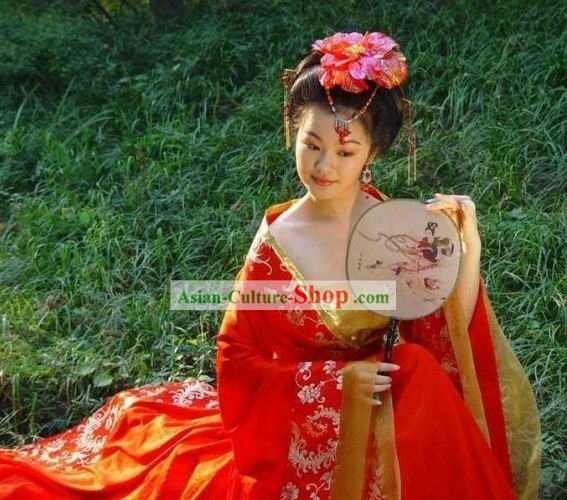 Tang Dyasty Beautiful Bride Wedding Dress