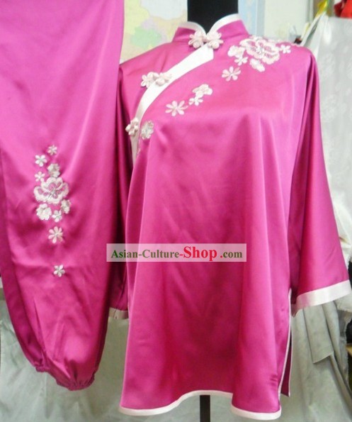 Stunning Mandarin Silk Kung Fu Dress for Women