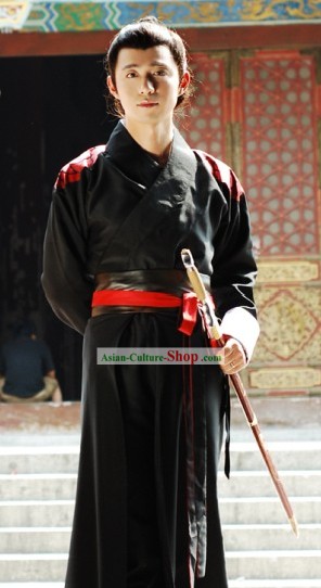 Ancient Chinese Knight Swordsman Clothing Complete Set for Men
