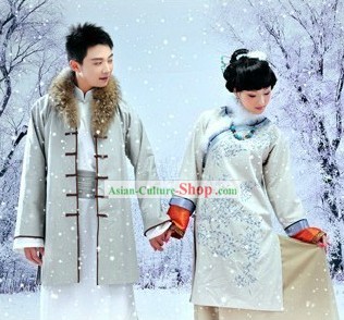 Traditional Chinese Winter Couple Clothes for Men and Women