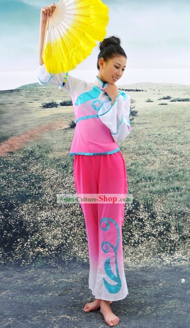 Chinese Classical Fan Dance Costumes for Women