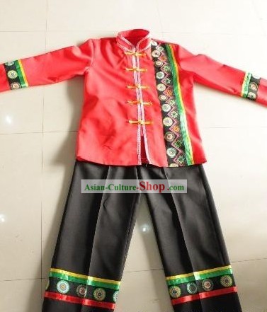 Chinese Zhuang Ethnic Clothes for Men