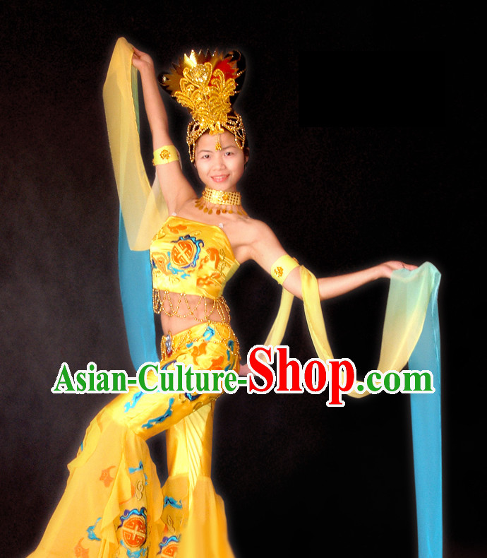 Stunning Chinese Classical Flying Fairy Dance Costumes Complete Set