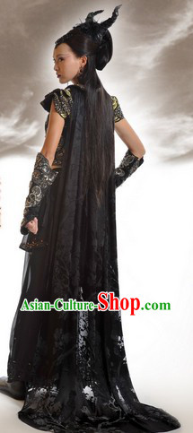 Ancient Chinese Whitch Black Costume for Women