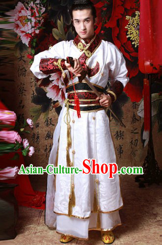 Traditional Chinese Knight Male Clothing Complete Set for Men