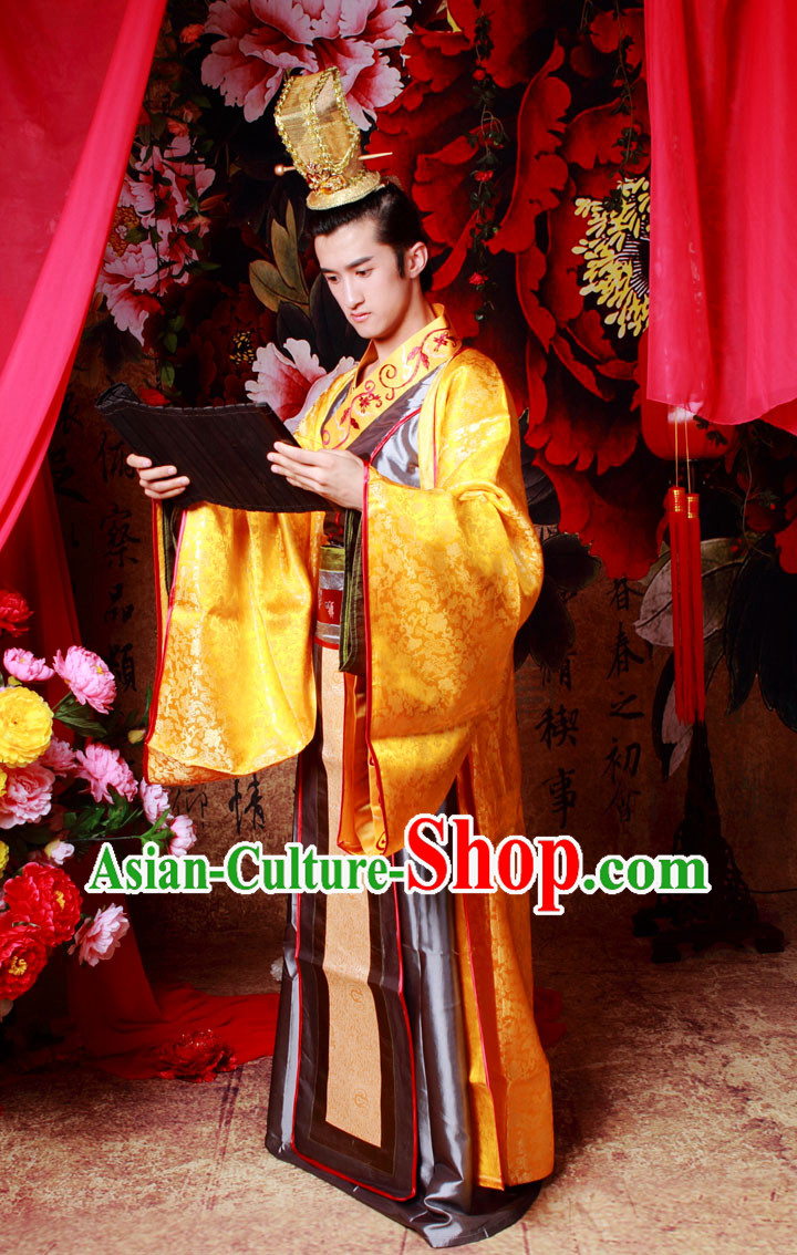 Ancient Chinese Prince Clothing and Hat for Men