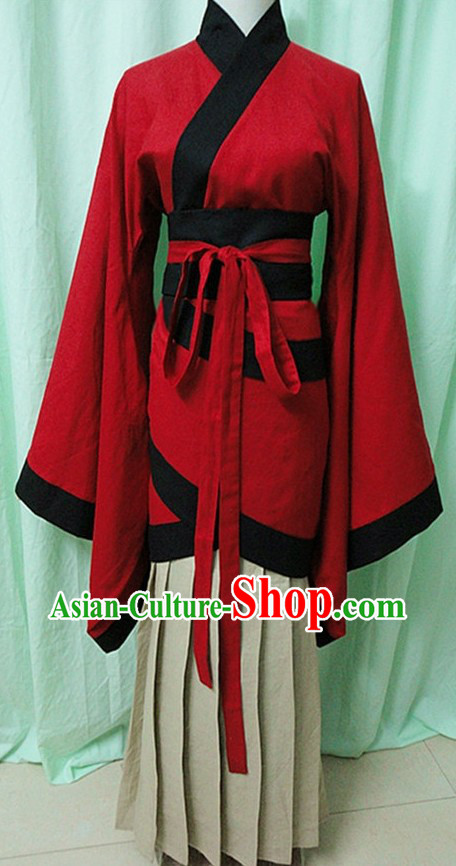 Traditional Chinese Red Hanfu Clothing for Women