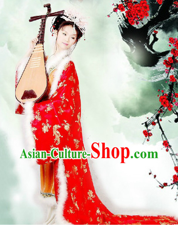 Traditional Chinese Red Wedding Phoenix Cape