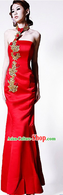 Chinese Classical Red Wedding Qipao