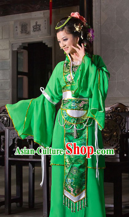 Ancient Chinese Green Lady Costumes