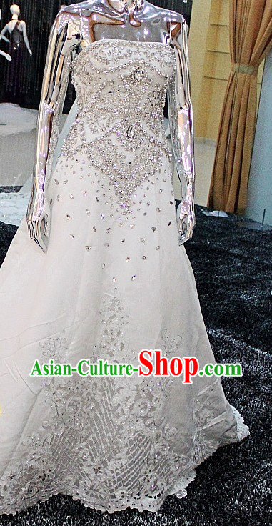 Shinning White Princess Wedding Dress for Bride