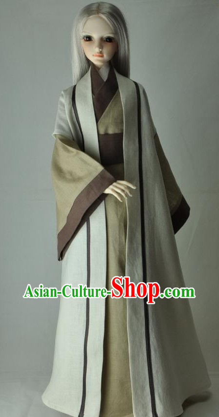 Ancient Chinese Cotton Han Fu Clothing for Men