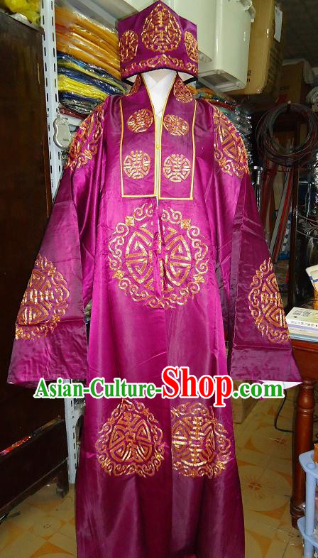 Ancient Chinese Rich People Costume and Hat for Men