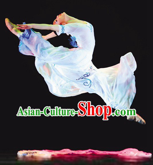 Chinese Classical White Dance Costume for Women