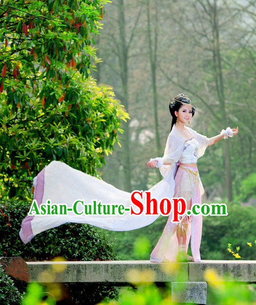 Ancient Chinese Swords Woman Costume Complete Set