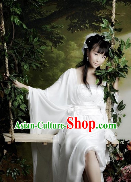 Chinese Classic White Fairy Costume for Women