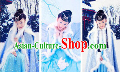 Ancient Chinese Winter Cape and Inside Clothes for Kids