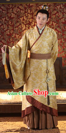 Ancient Chinese Prince Costume and Crown Set