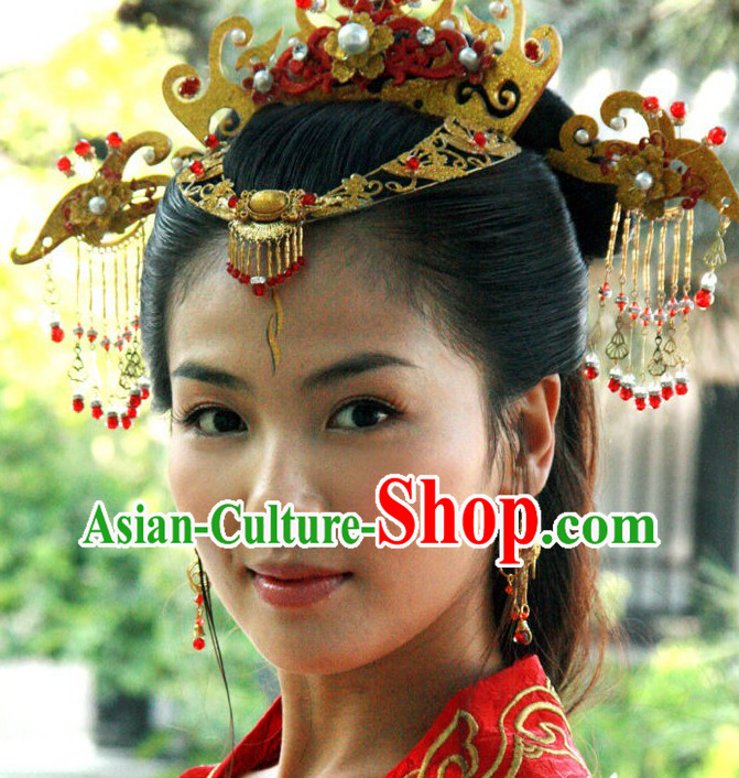 Ancient Chinese Empress Wedding Hair Accessories Complete Set for Brides