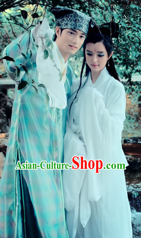 Ancient Chinese Qian Nv You Hun Drama Costumes for Men and Women