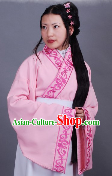 Ancient Chinese Pink Embroidered Princess Clothing