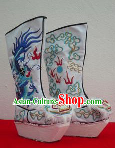 Traditional Chinese Peking Opera and Bian Lian Performance Handmade Dragon Boots