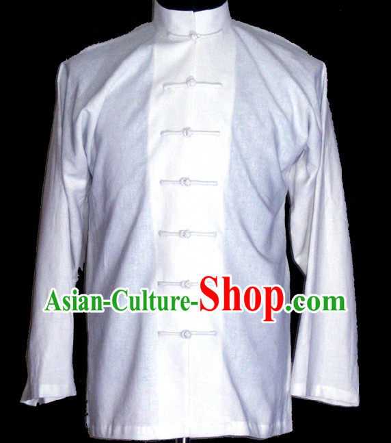 Chinese Classic White Blouse for Men