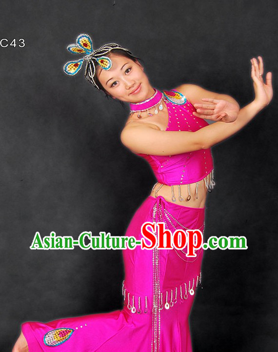 Traditional Chinese Dai Minority Dance Costume for Women