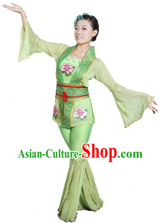 Chinese Classical Dance Costume and Head Piece for Women
