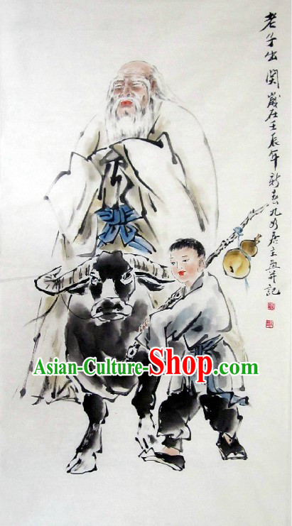 Traditional Chinese Painting of Lao Tzu by He Yixing