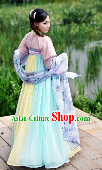 Chinese Classical Tang Dynasty Princess Dress Complete Set