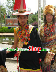 Traditional Tibetan Male Clothing and Hat