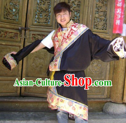 Traditional Chinese Tibetan Male Outfit