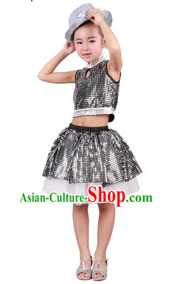 Stage Performance Cool Modern Dance Costume for Kids