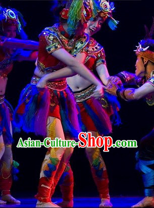 Ancient Chinese Tribe Dance Costumes for Women