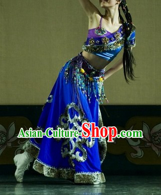 Traditional Chinese Xizang Province Dress for Women