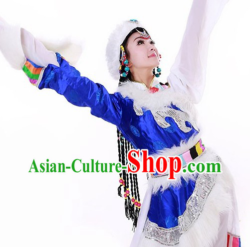Tibetan Stage Performance Hat and Wigs for Women