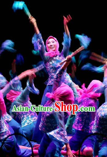 Chinese Classical Fisherwoman Costumes and Headwear for Women
