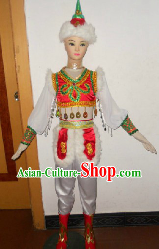 Mongolian Costume and Hat Complete Set for Children
