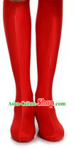 Traditional Red Chinese Mongolian Boots Covers