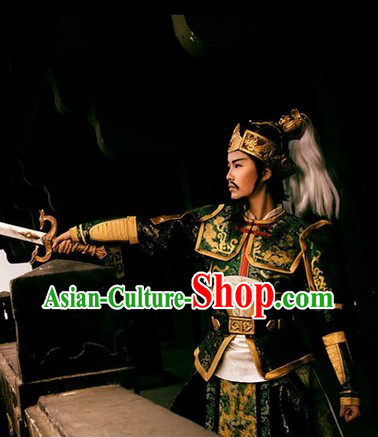 Hanmade Custom Made Ancient Chinese General Costume Complete Set for Men