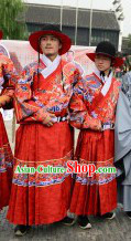 Ancient Chinese Archer Costumes and Hat for Men