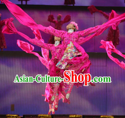 Traditional Chinese Long Sleeve Dance Dress