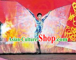 Traditional Chinese Acrobatics Dance Costumes for Men