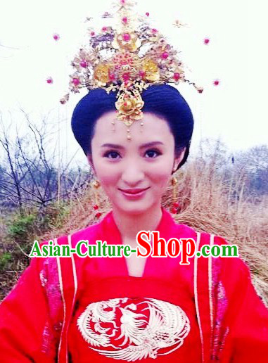 Traditional Chinese Wedding Headdress and Necklace Set