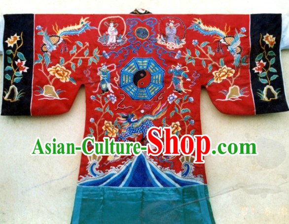 Traditional Chinese Taoist Bagua Eight Symbols Costumes Complete Set