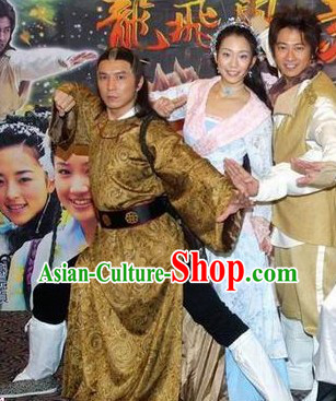 Ancient Chinese Swordman Costumes Complete Set for Men