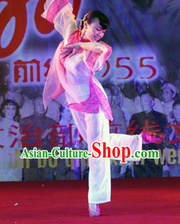 Mandarin Pure Silk Dance Costumes for Women